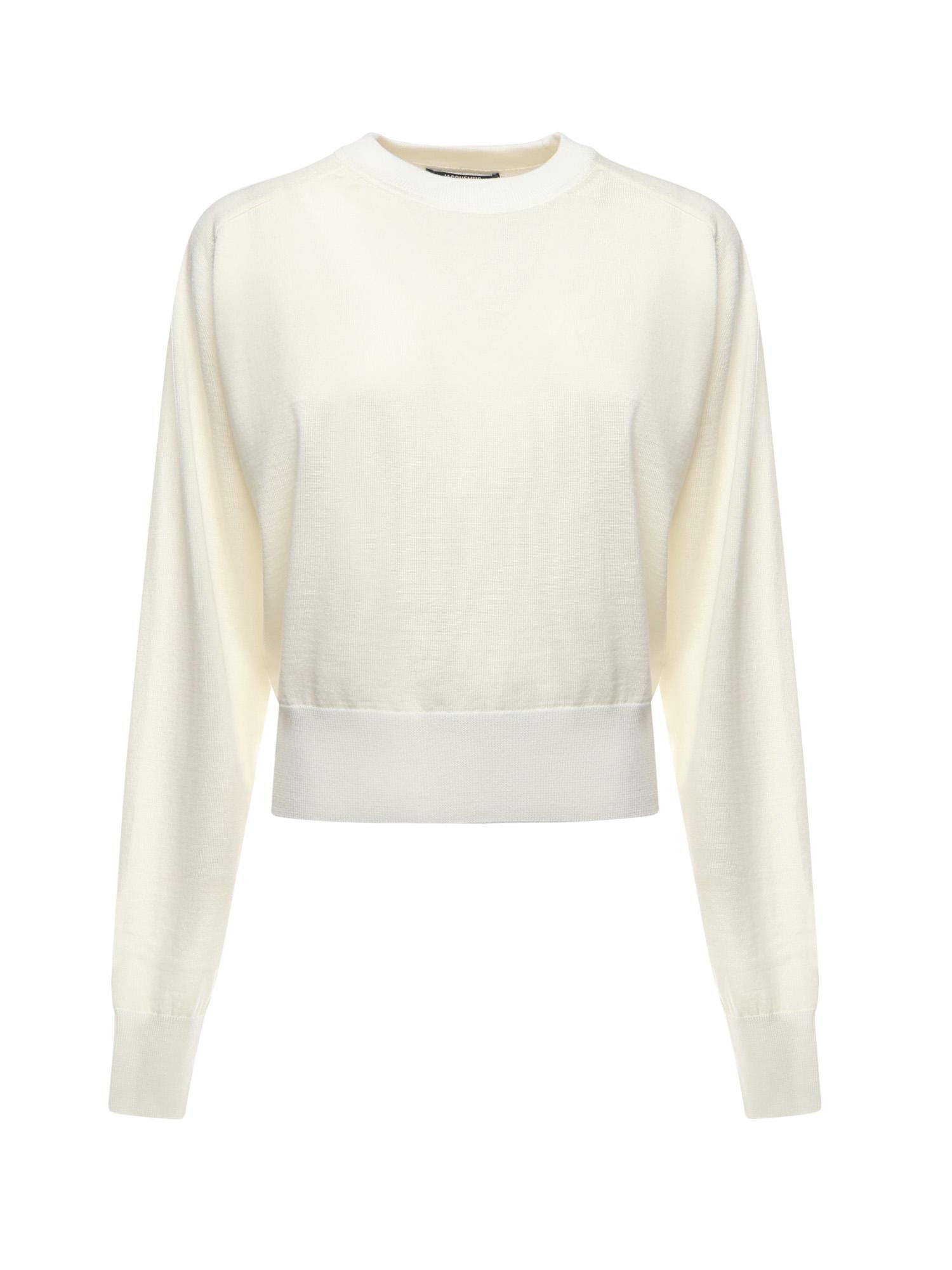 Maglione con logo ricamato 25HSWW00632AK00299 110 JACQUEMUS 