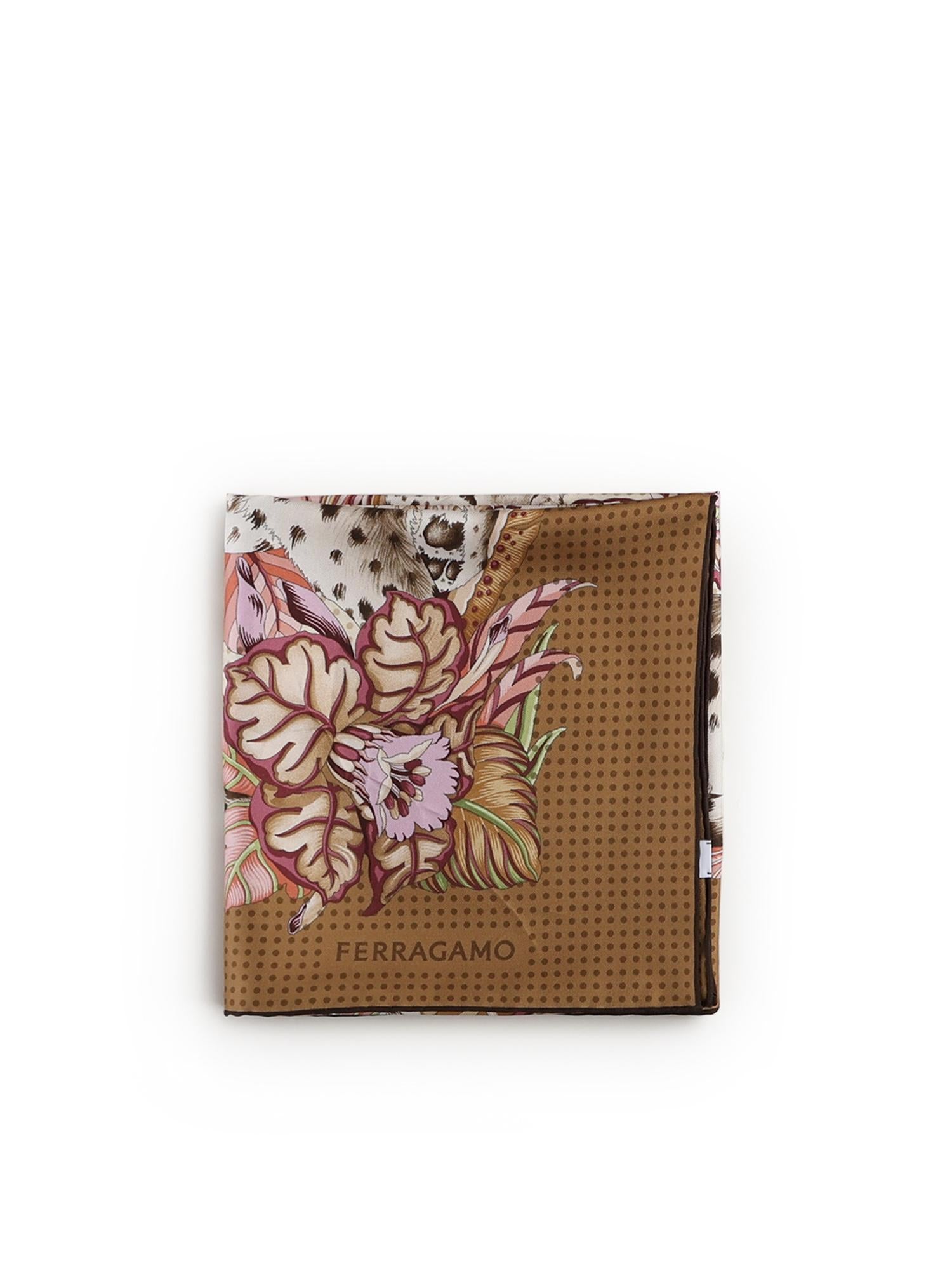Foulard in seta con stampa 310228 789462003 FERRAGAMO 