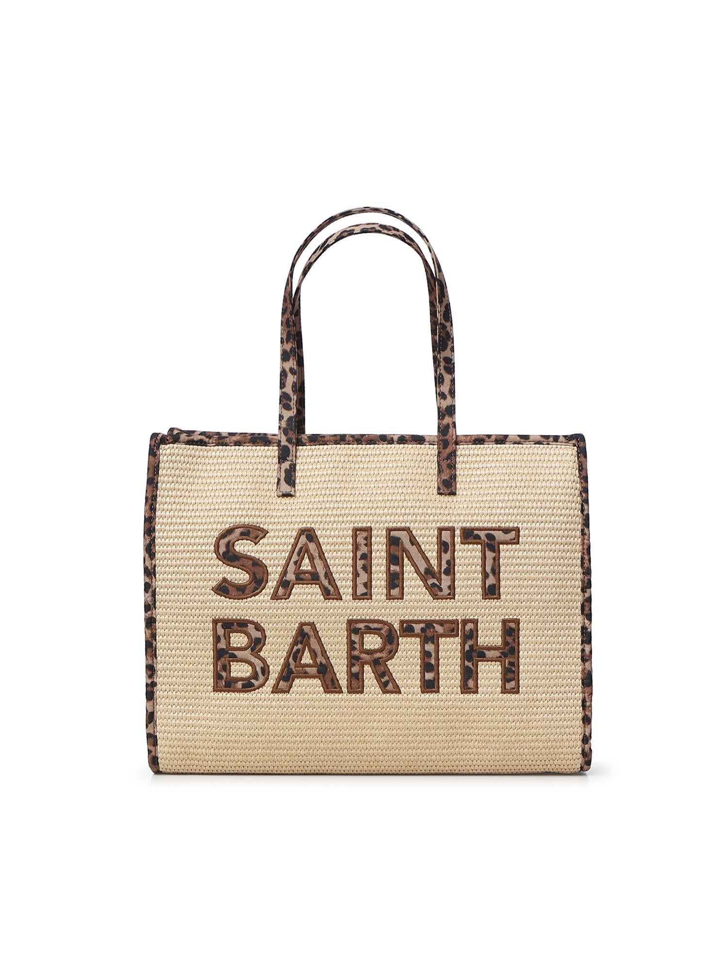 Borsa Vivian Straw effetto raffia con logo VIV0007 00369L MC2 SAINT BARTH 