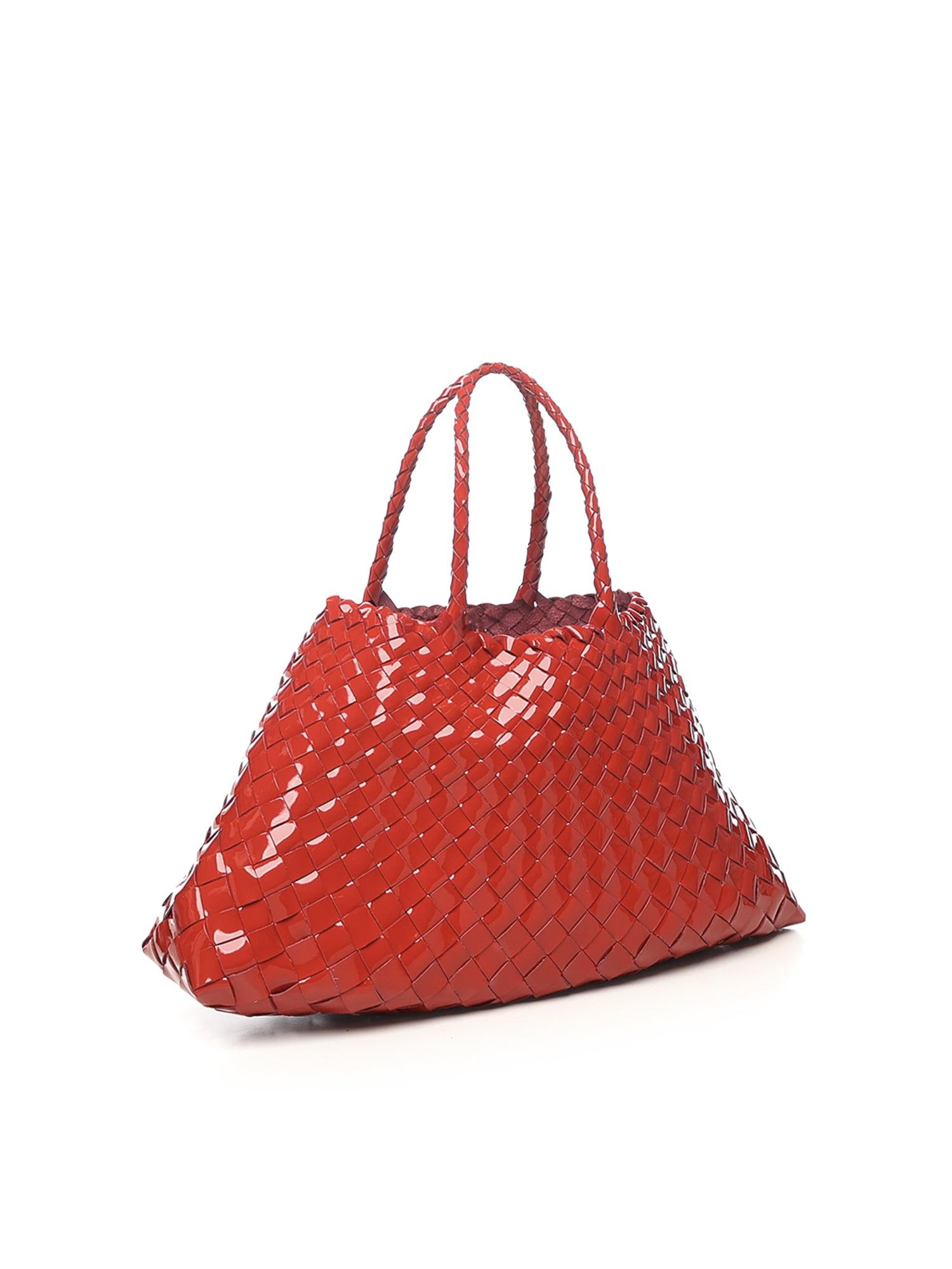 Borsa "Santa croce small" in pelle 8893 PATENT RED DRAGON DIFFUSION 