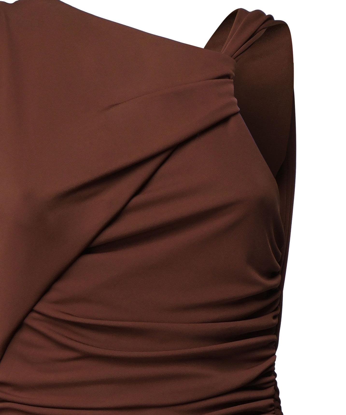 Abito con drappeggio T170114A TJP073CACAO THE ANDAMANE 