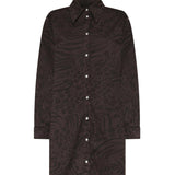 Abito chemisier con stampa animalier 106446 A35AM28 PINKO 