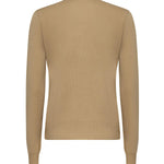 Cardigan in lana con finiture Check 8112164 B8626 BURBERRY 