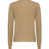 Cardigan in lana con finiture Check 8112164 B8626 BURBERRY 
