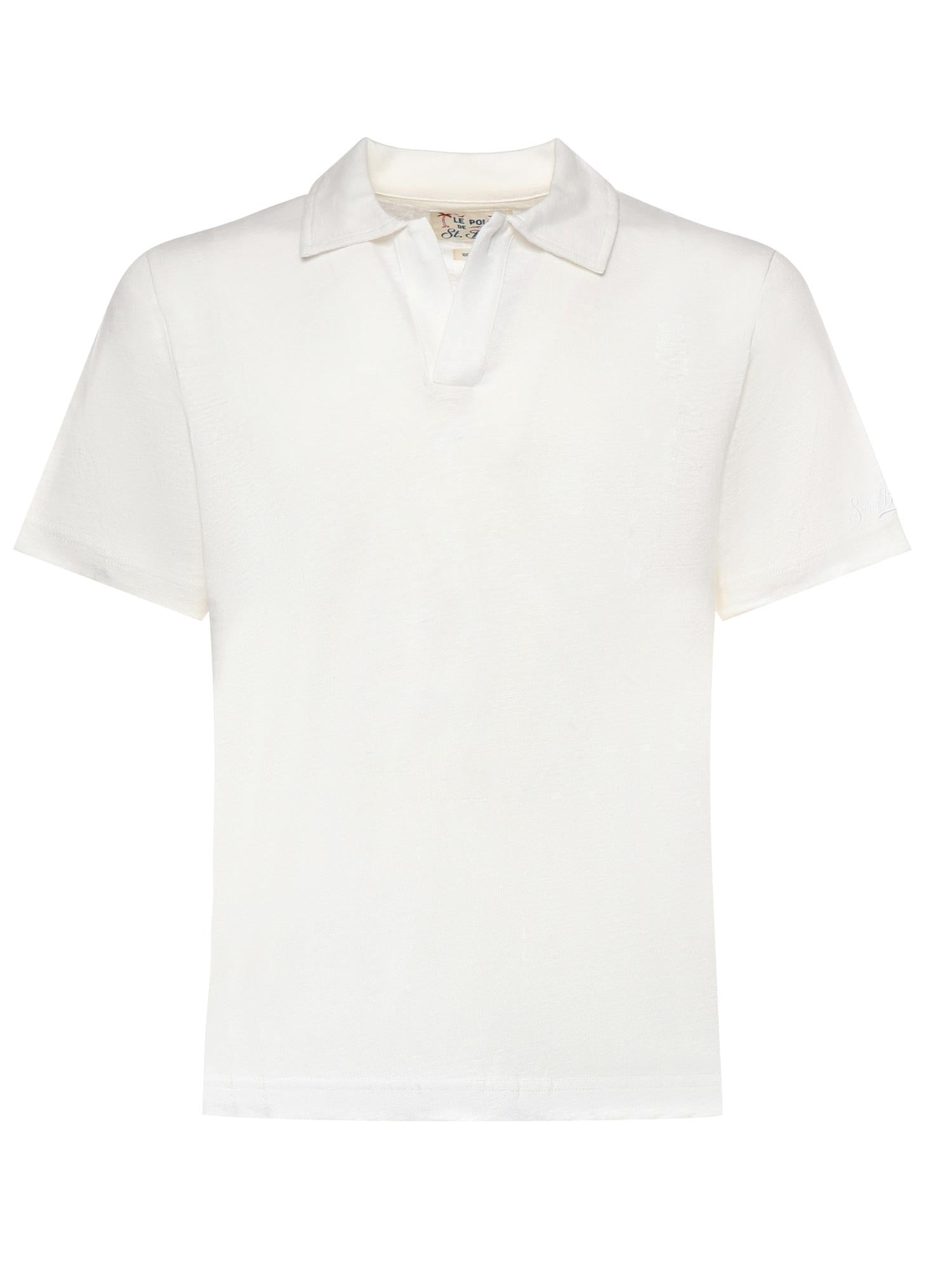 Polo in lino FRS0001 01138L MC2 SAINT BARTH 