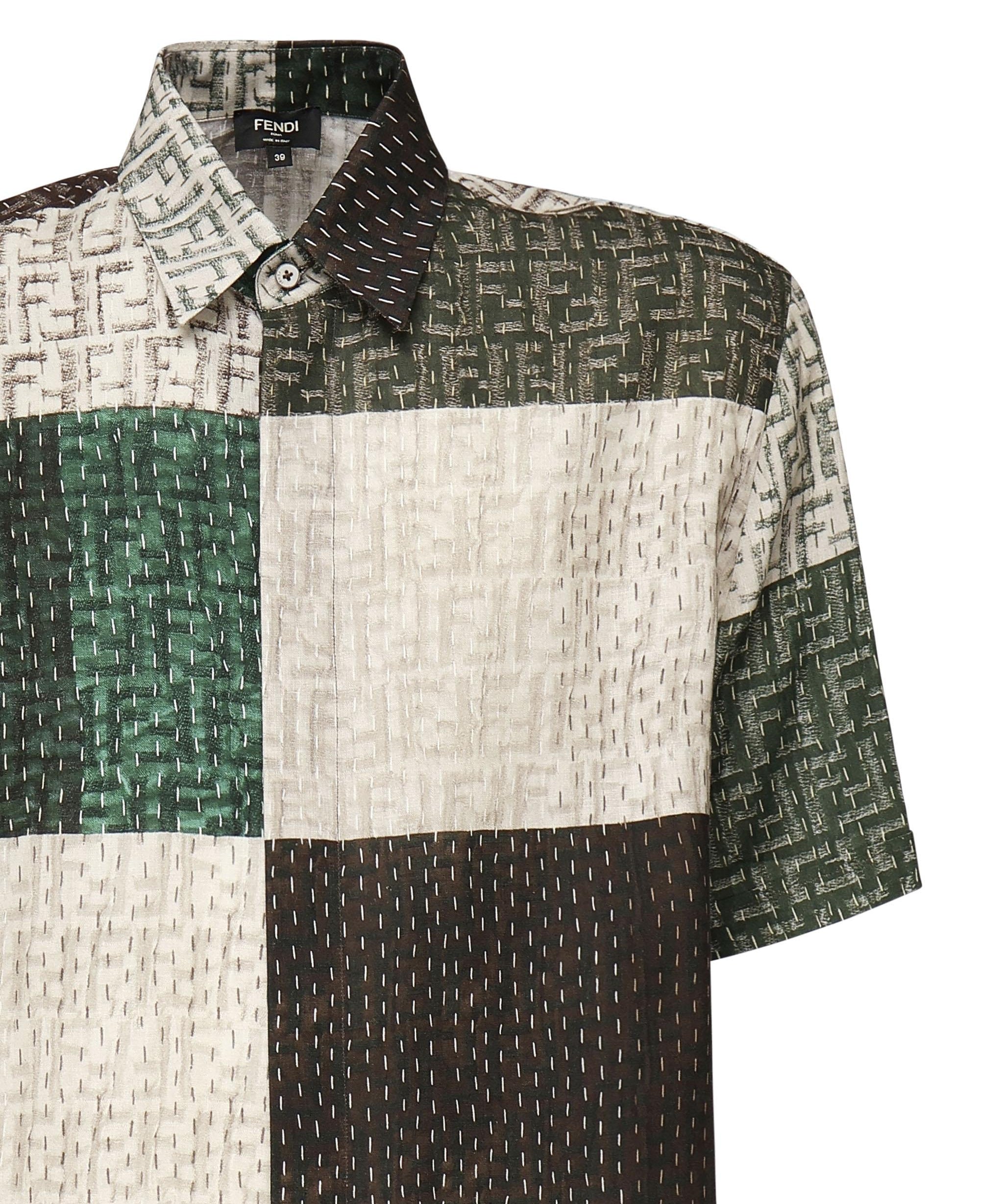 Camicia in lino FF Patchwork FS0795 AU73F1RFY FENDI 