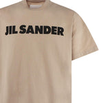 T-shirt in jersey di cotone con logo stampato J21GC0001 J20215236 JIL SANDER 