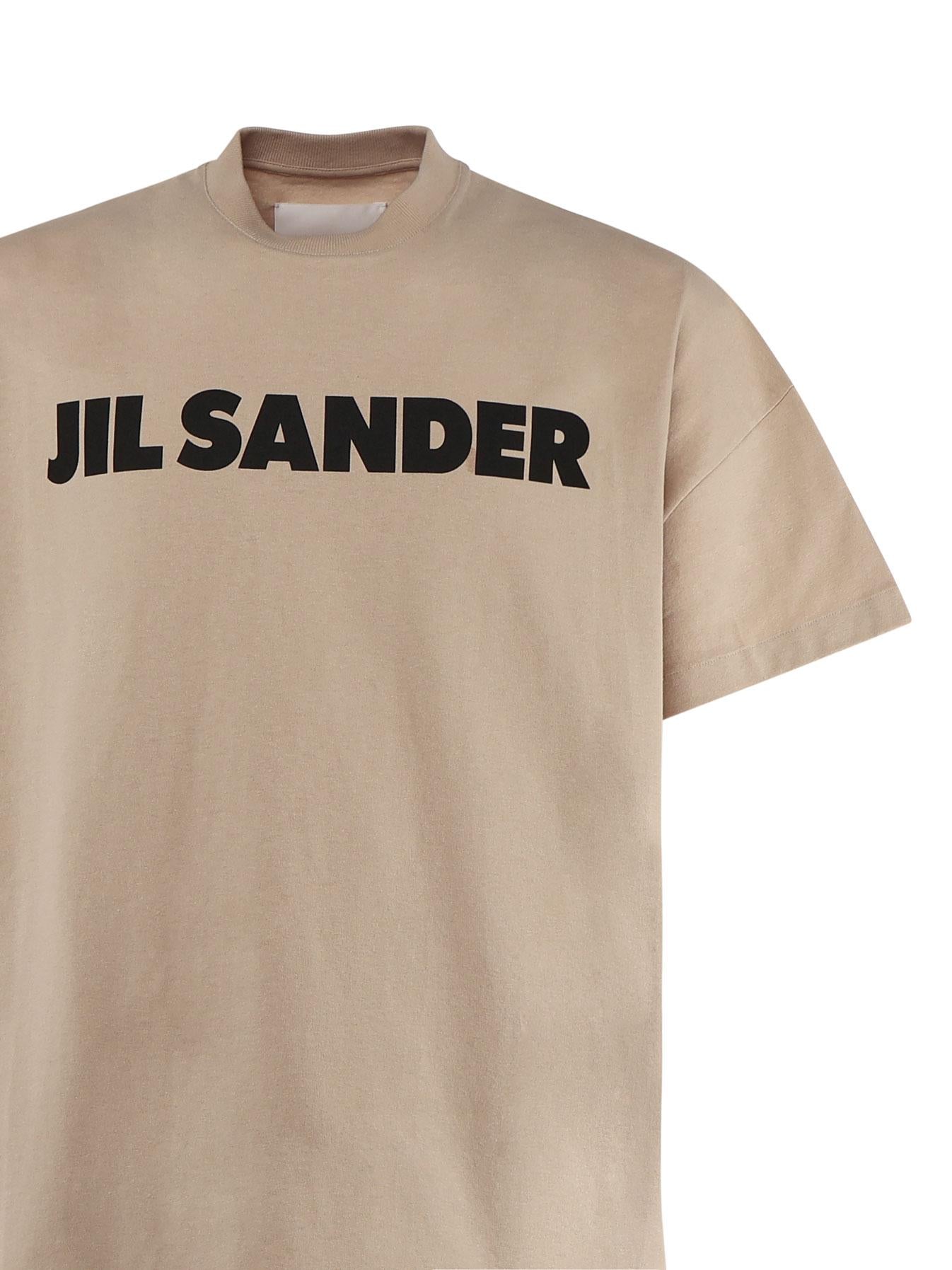 T-shirt in jersey di cotone con logo stampato J21GC0001 J20215236 JIL SANDER 