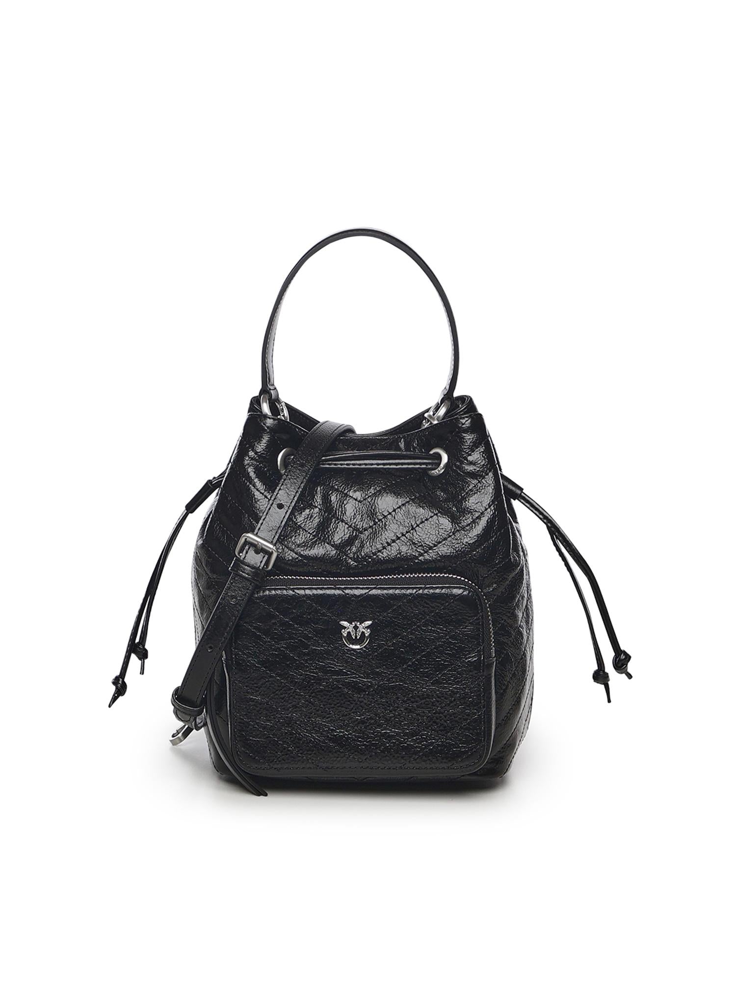 Borsa a mano piccola Cargo Bucket Bag in pelle 105112 A2JCZ99E PINKO 