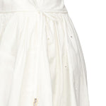 Gonna midi ricamata in cotone SS25137MSK WHITE SELF-PORTRAIT 
