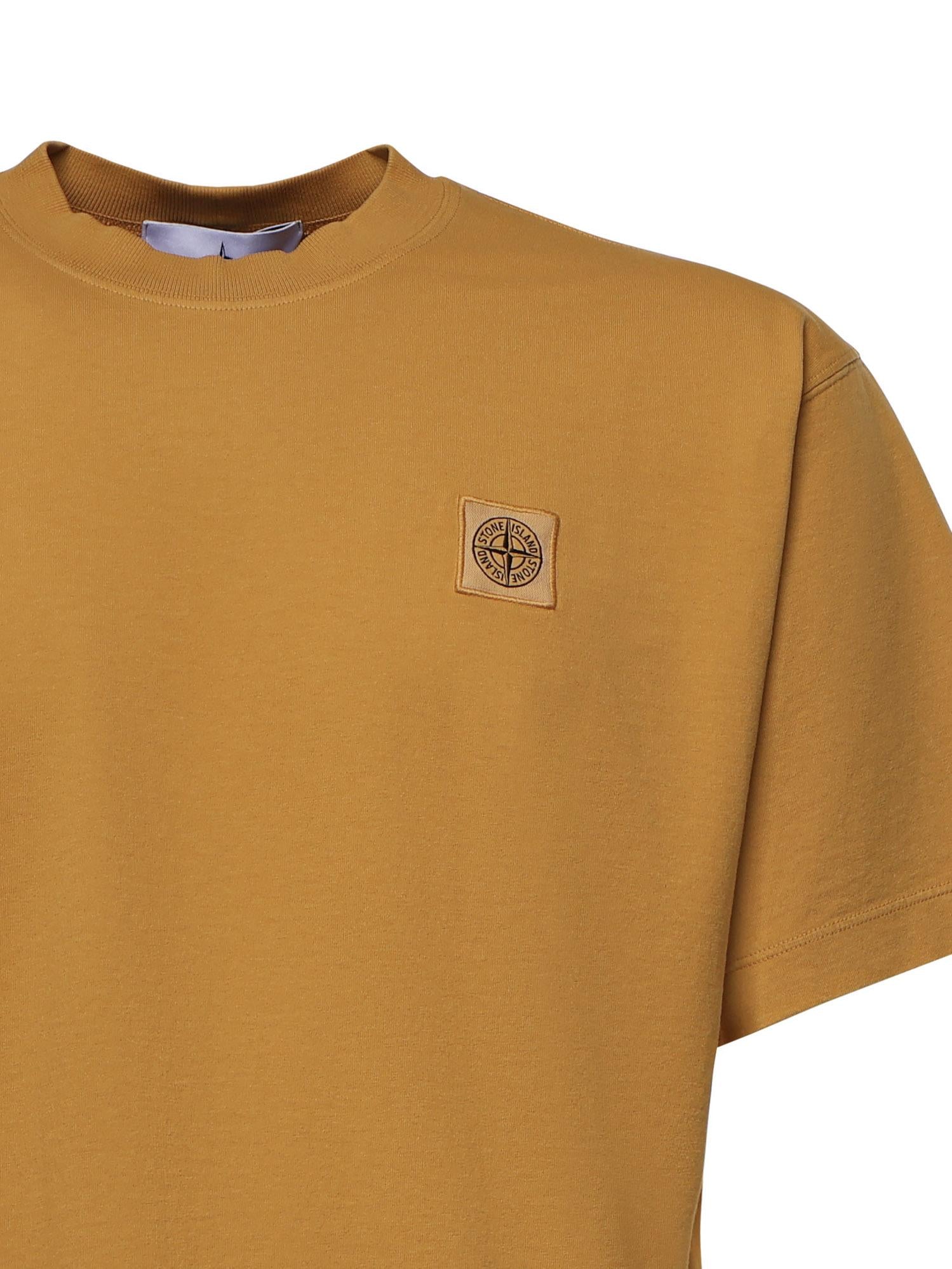 T-shirt con patch Compass in jersey di cotone L1S152100030 S0115V0034 STONE ISLAND 