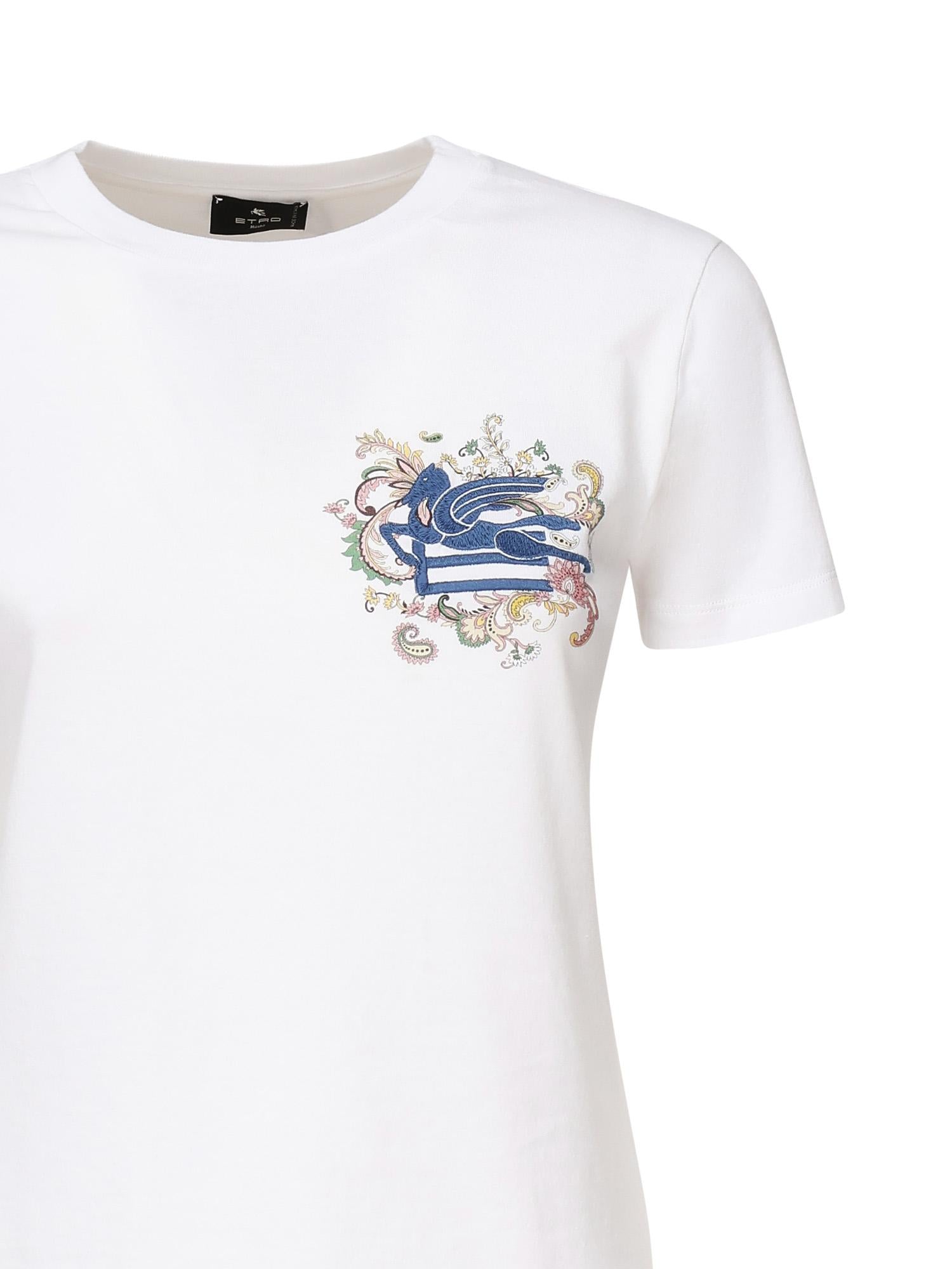 T-shirt con ricamo e stampa WRMA0006 AK788W0111 ETRO 
