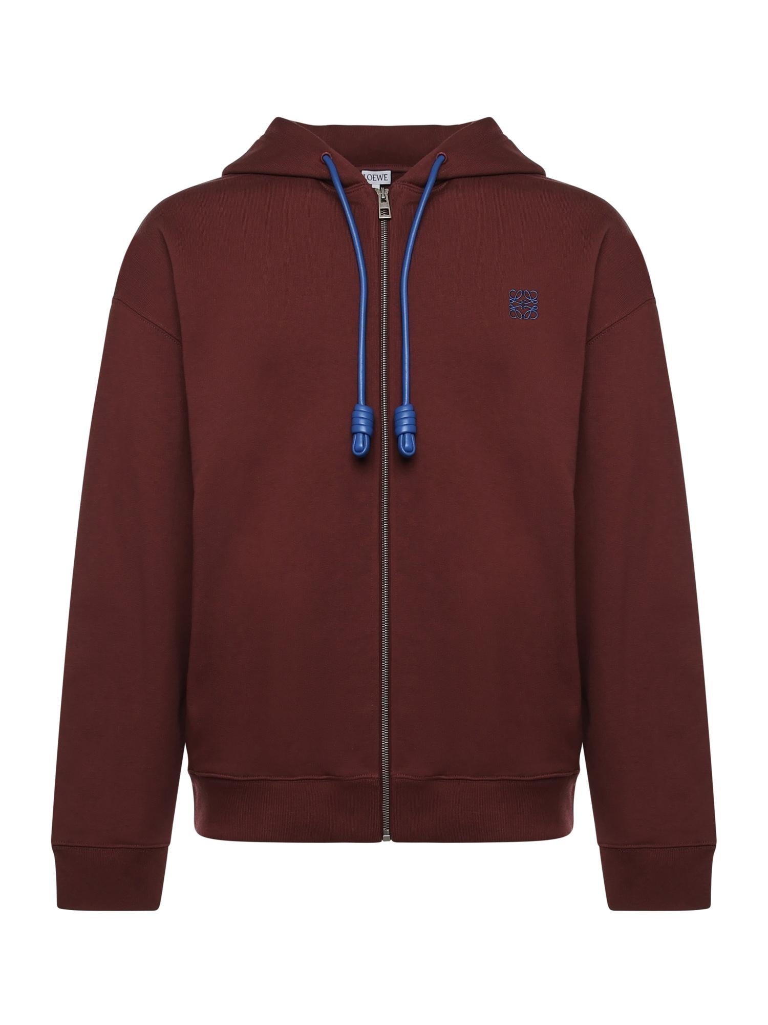 Felpa con cappuccio e zip in cotone H526Y25X87 7110 LOEWE 
