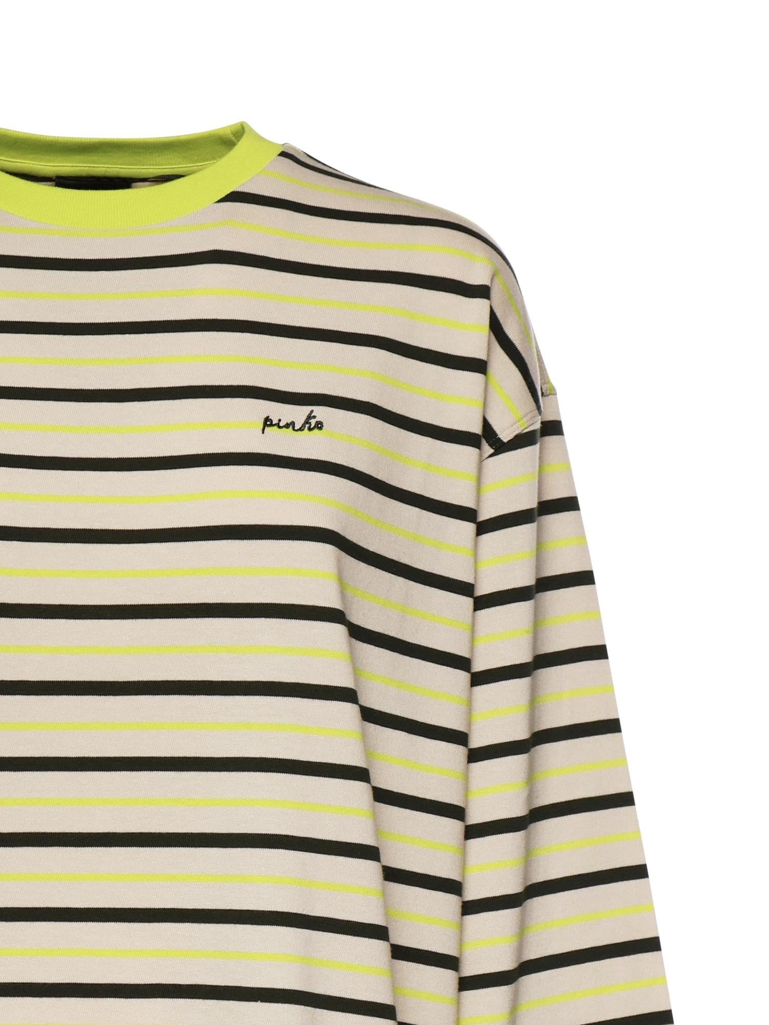Maglia a righe con ricamo 107728 A3MLCVT PINKO 
