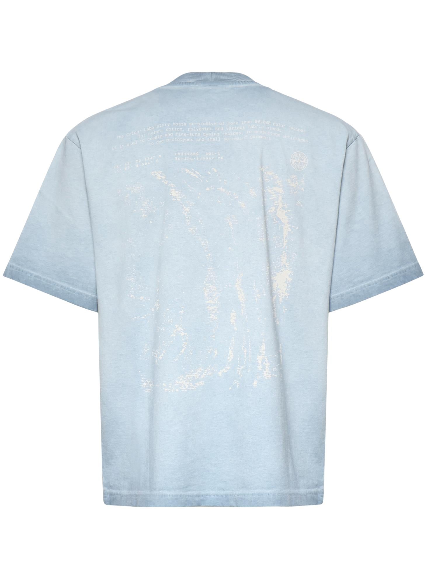 T-shirt con stampa Erosion in jersey di cotone L1S152100002 S0366V004A STONE ISLAND 