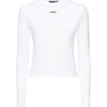 T-shirt in gros grain 24ETSW00155AJ00124 100 JACQUEMUS 