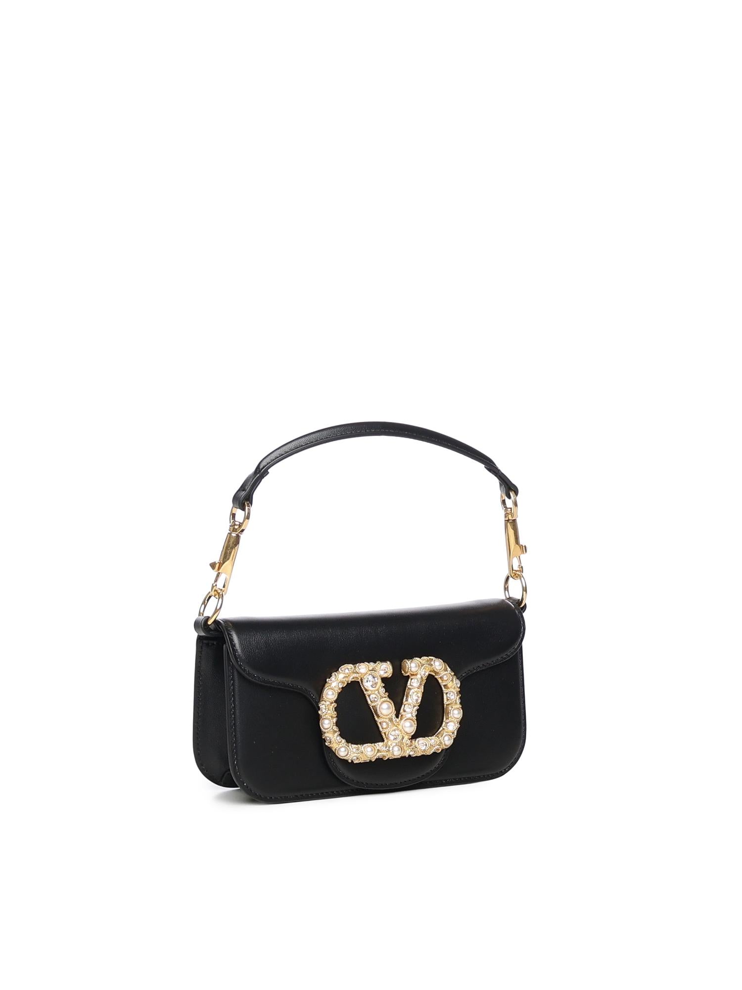 Borsa piccola a spalla Locò in vitello con logo gioiello 7W2B0K53 CXABBK VALENTINO GARAVANI 