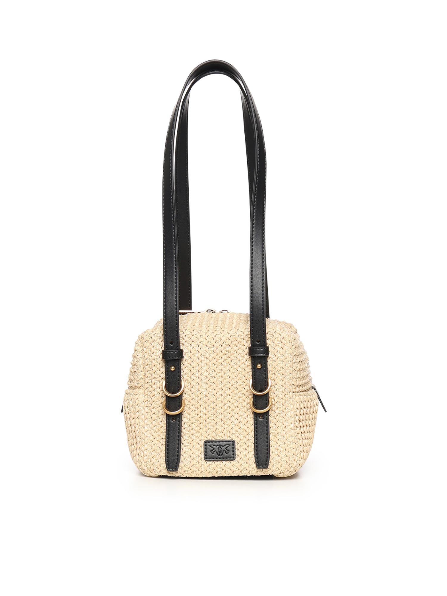 Borsa a tracolla Cubic Bag in rafia 106465 A391C24Q PINKO 