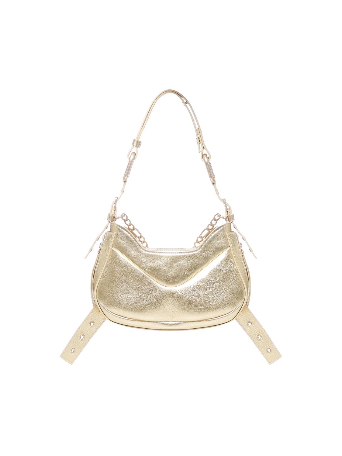 Borsa a spalla y2k002  iin pelle bovina FBBP70002MET -ORO/ORO BIASIA 
