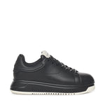 Sneaker in pelle con logo<BR/> EM003663 AF18212MC105 EMPORIO ARMANI 