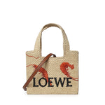 Borsa tote LOEWE Font mini in rafia ALF1V46X15 2515 LOEWE 