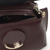 Borsa a mano Federica V small<BR/> 73BS9ER02 FEDERICA VBORDEAUX V° 73 