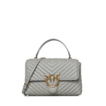 Borsa a mano media Love Bag Puff Chevron in nappa 100043 A0GKK32Q PINKO 