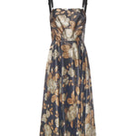 Abito in raso stampa Rosa vintage F6TYFT FSIB8HN5QQ DOLCE & GABBANA 