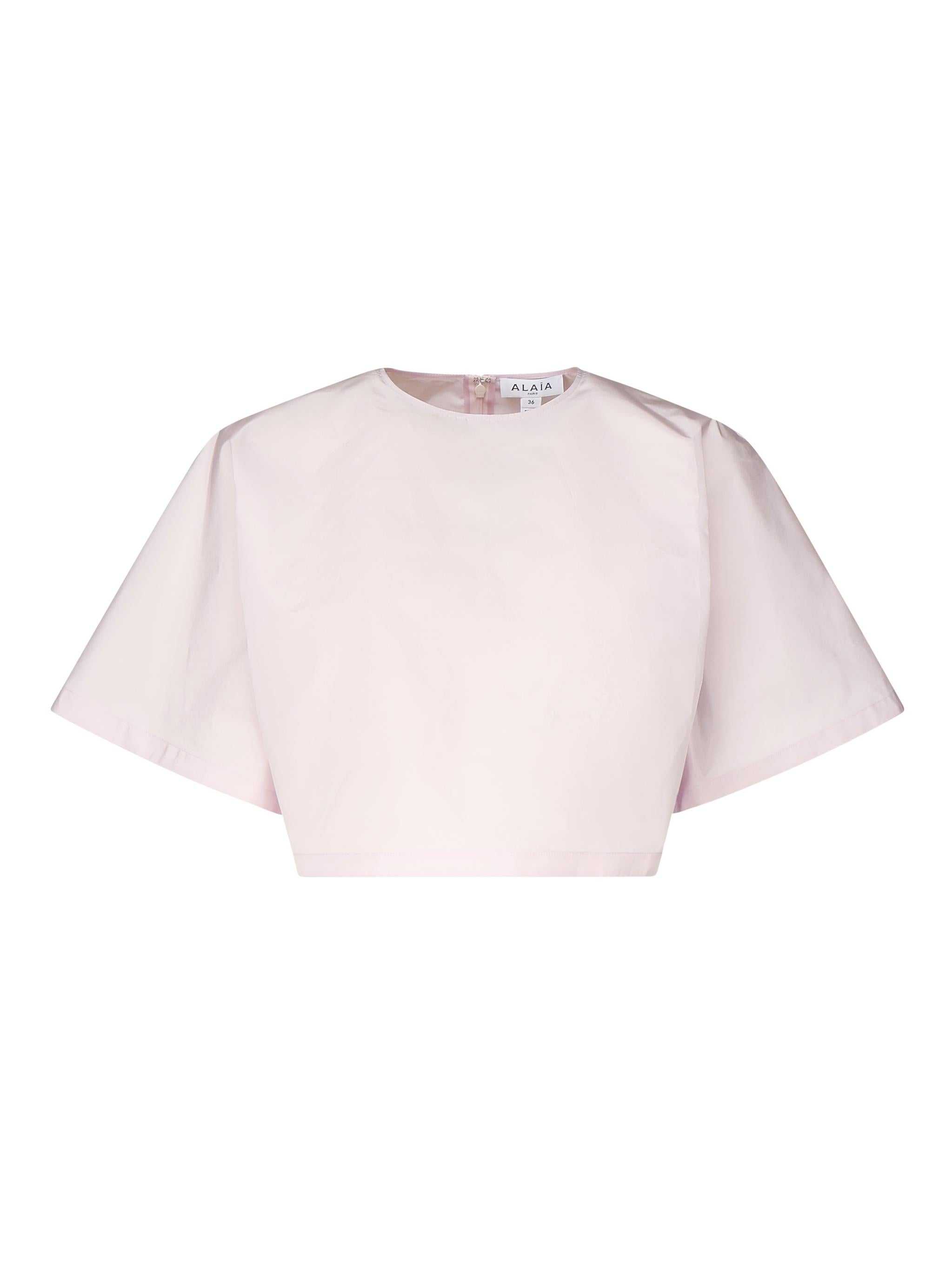 T-shirt in taffetà AA9H1193W039A 416 ALAIA 