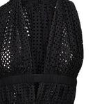 Mini dress in popeline traforato AA9R13456TL19 995 ALAIA 