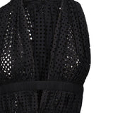 Mini dress in popeline traforato AA9R13456TL19 995 ALAIA 