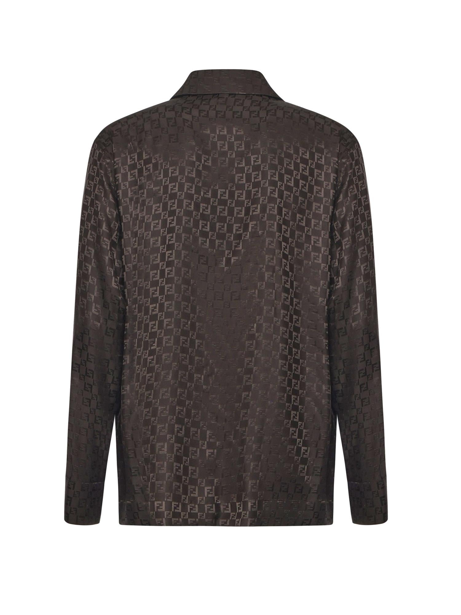 Camicia in seta FF jacquard FS8287 AUQGF1T6H FENDI 