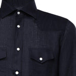 Camicia Savoy in lino SAVOY BLU GALIANO 