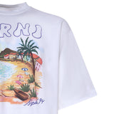 T-shirt in cotone con stampa Marni Beach HUMU02234P USCZ06PRW01 MARNI 