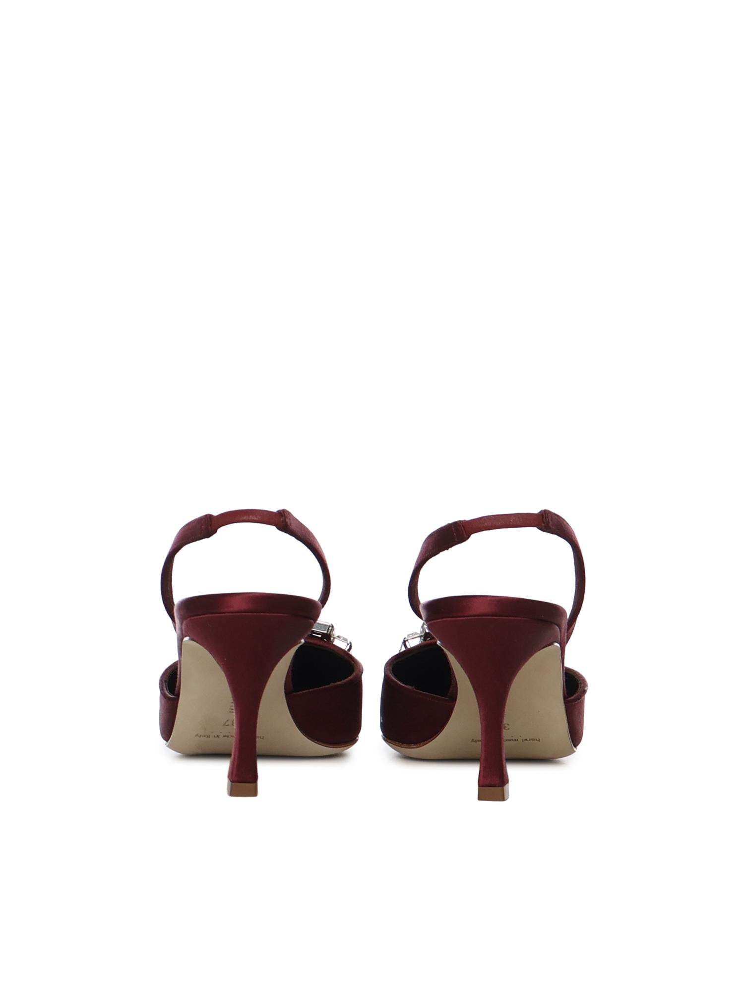 Décolleté slingback in raso 1263183 6037 MANOLO BLAHNIK 