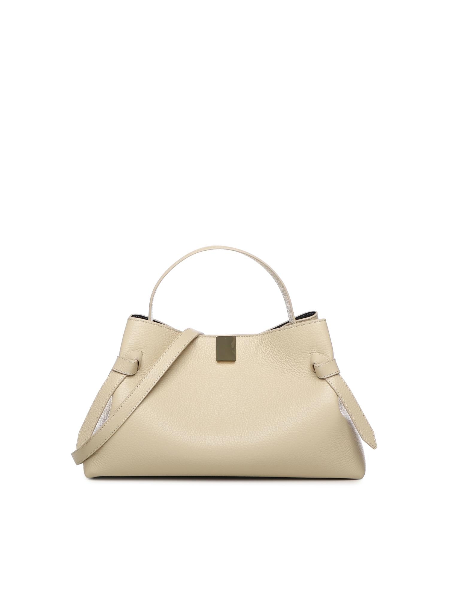 Borsa a mano Gyoza in pelle GYOZA PEBBLE GRAIN LEATHER ANGORA YUZEFI 