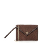 Bustina in pelle scamosciata con logo 104820 A2JHL74V PINKO 