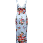 Abito in raso con stampa floreale F610GT FSICEHC5ZO DOLCE & GABBANA 