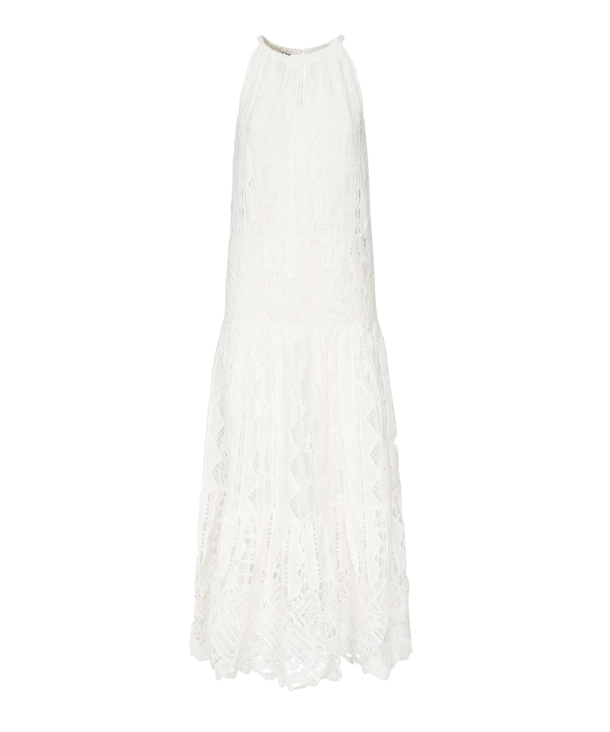 Abito midi in sangallo e macramè 104857 A2G9Z05 PINKO 