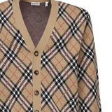 Cardigan in misto lana e mohair Check 8110629 B9368 BURBERRY 