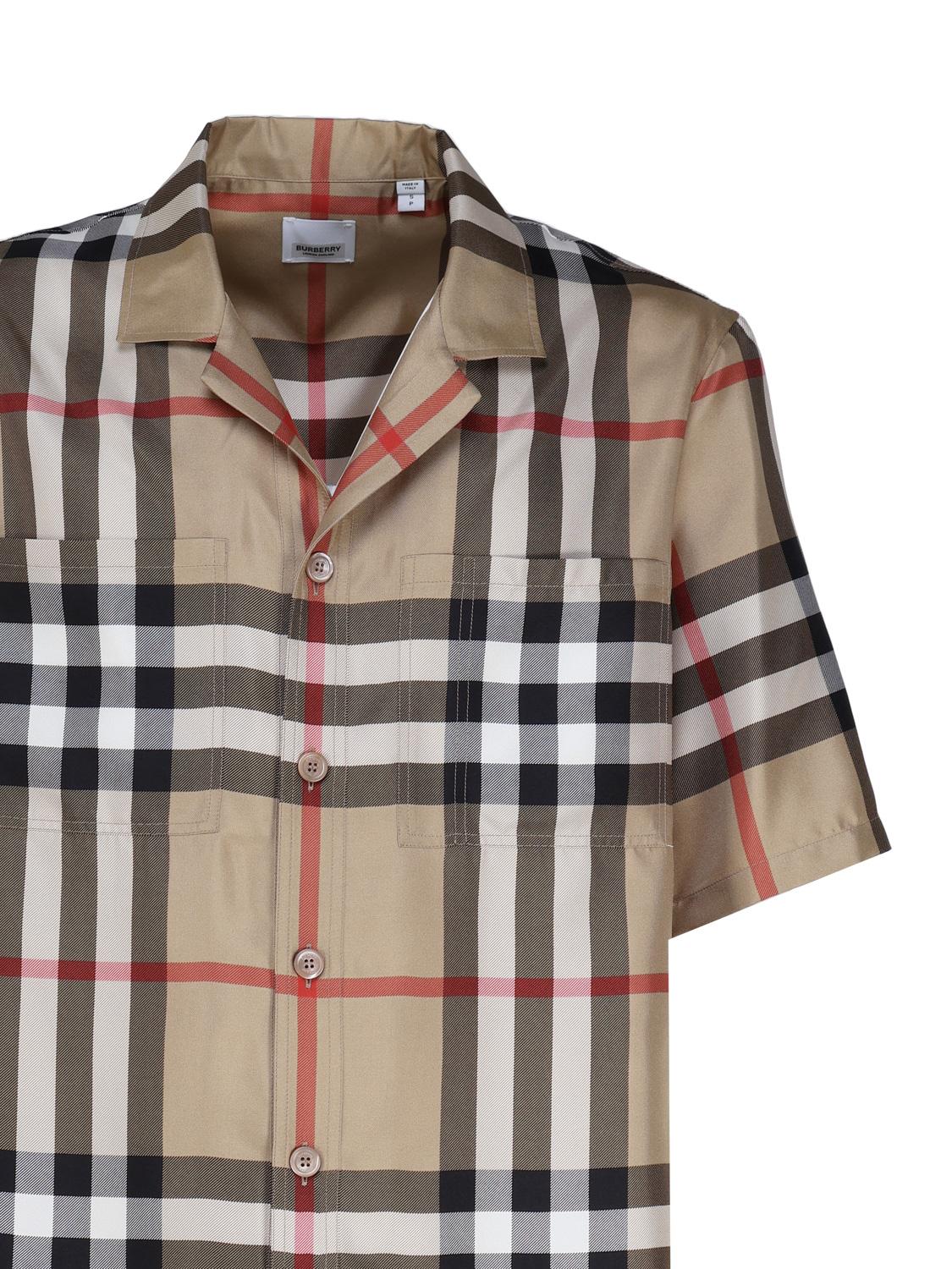 Camicia bowling in twill di seta 8050279 A7028 BURBERRY 