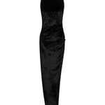 Abito lungo in velluto DA572 VS0040D999 DONDUP 