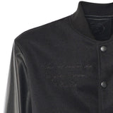 Bomber Varsity in nappa e tessuto VARSITY NAPPANERO GIULIANO GALIANO 