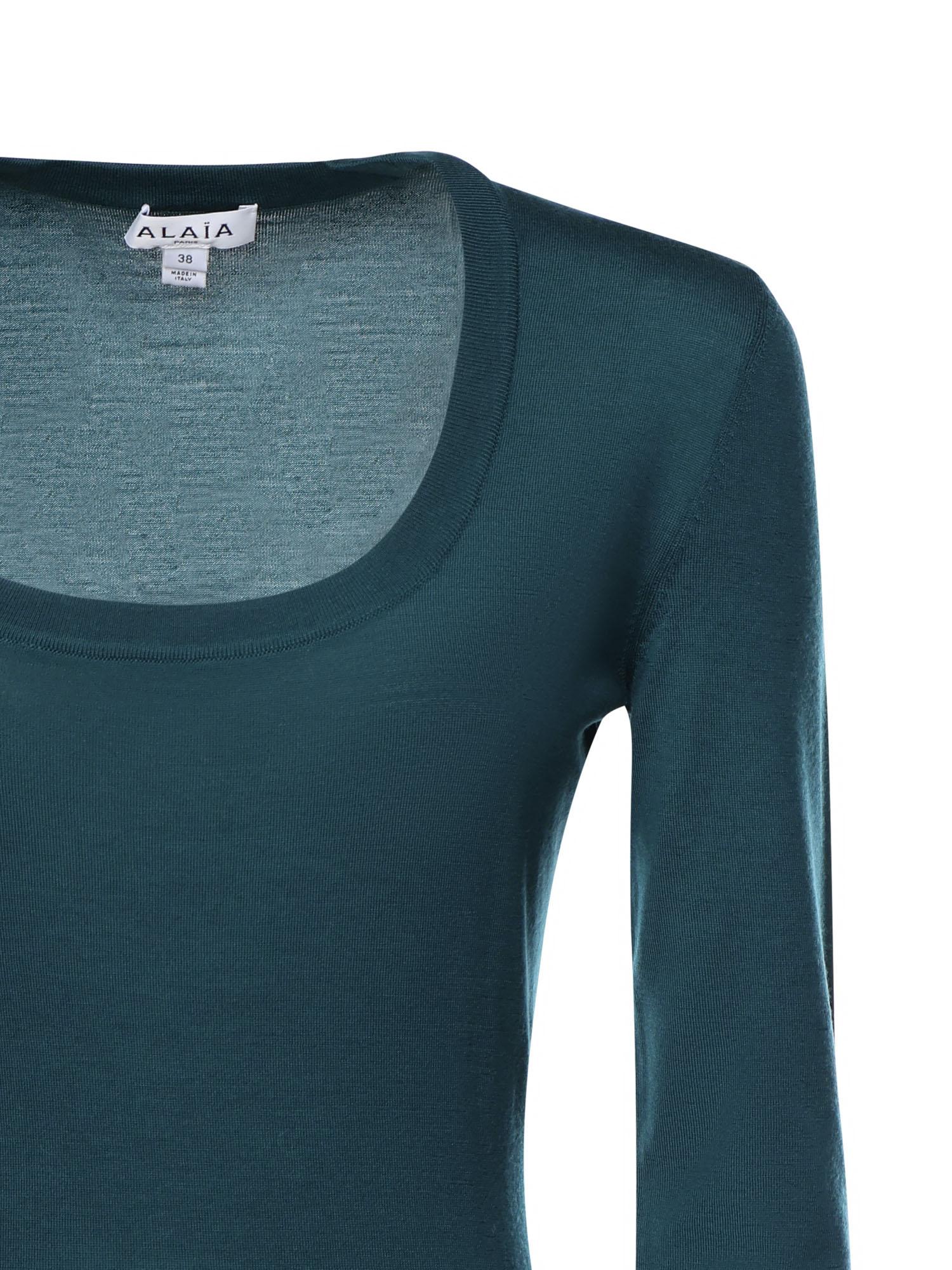 Abito Crinoline in lana con ruche AA9R2867K164C 673 ALAIA 