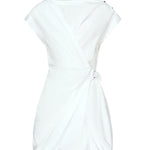Mini abito in popeline con incrocio 105215 A2LDZ04 PINKO 