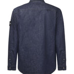 Overshirt in denim con logo K2S151100008 S00J7VJ201 STONE ISLAND 