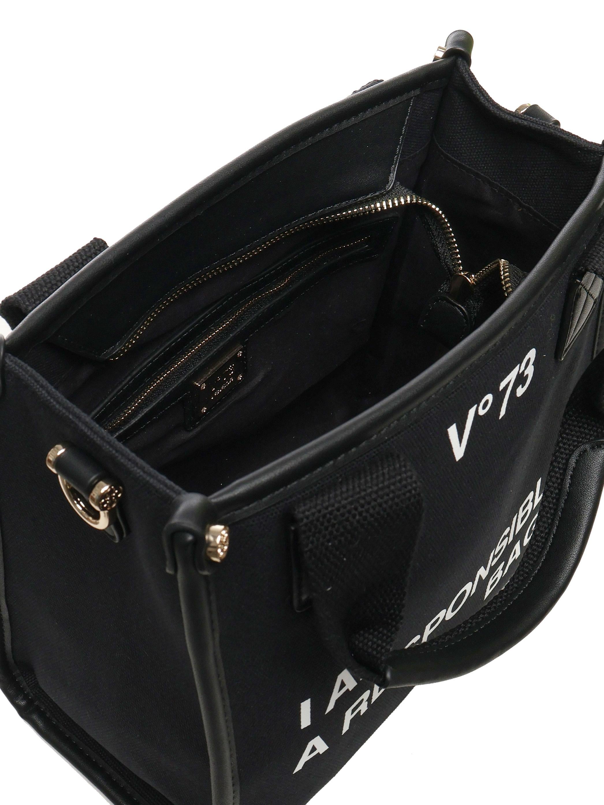 Borsa tote Responsability in canvas e ecopelle 73BS6AF02 RESPONSIBILITY BISNERO V° 73 