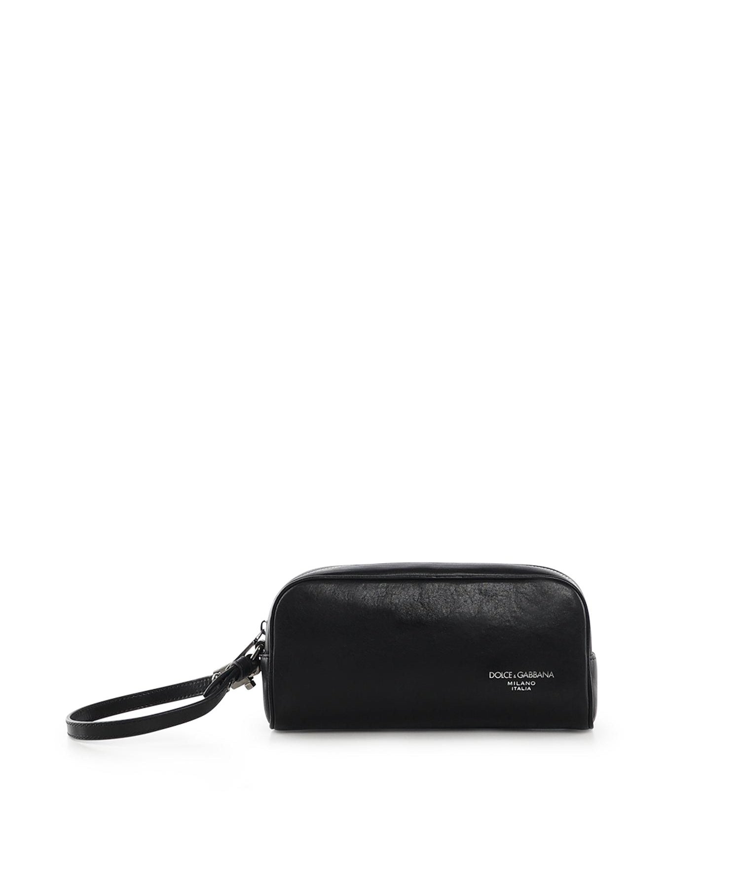 Necessaire in pelle di vitello con logo BP3456 AU99480999 DOLCE & GABBANA 