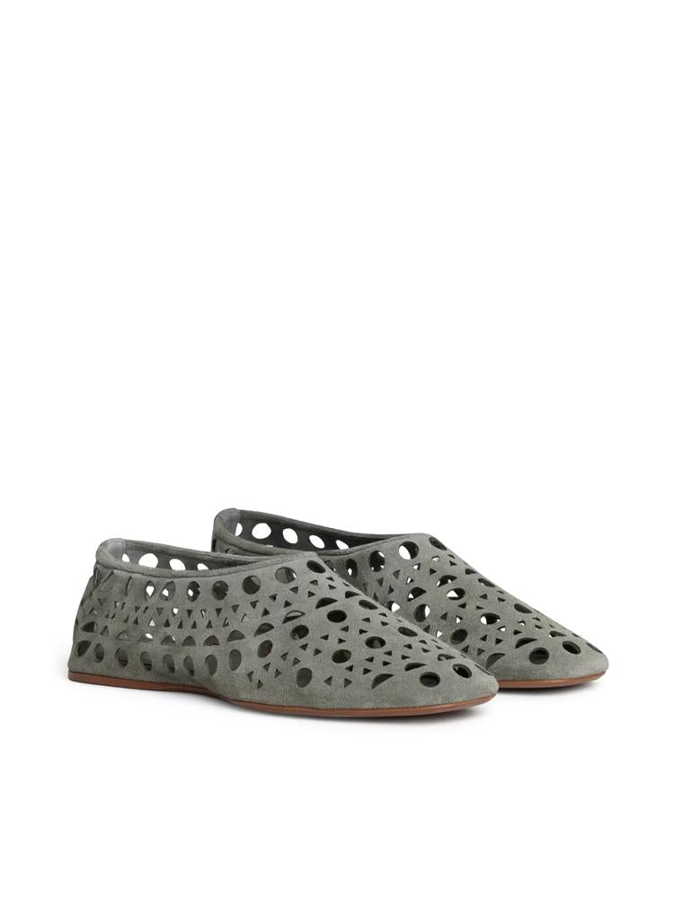 Slippers Vienne in pelle scamosciata AA3A1039I236 U24 ALAIA 