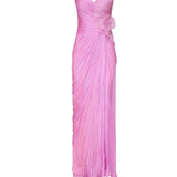 Abito Lia in seta IRS527LIA PINK NEON IRIS SERBAN 